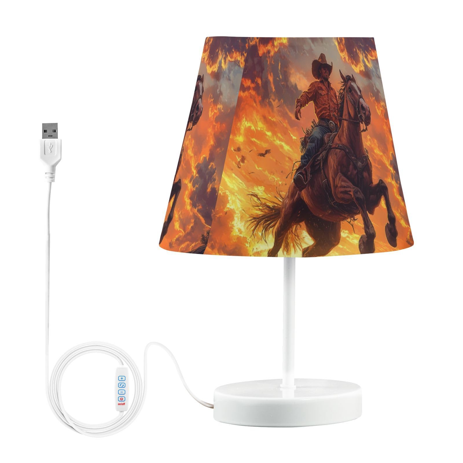 CWUPZAY Bedside Table Lamp for Bedroom Cowboy Western Attire